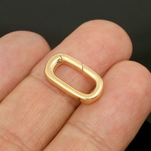 CH6085-1ea/20ea, 16K Real Gold Plated 18*9.5mm Oval Clasp, Brass Snap Clasp, Connector Clasp, Spring Carabiner, Wholesale Clasps