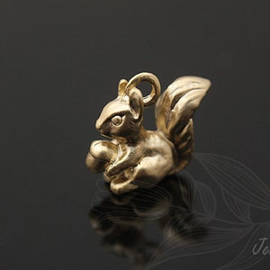 S180- 20pcs -Matt Gold Plated-11.2*10 mm Squirrel Metal Charms,Animal Pendant