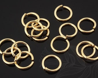 B231-08X5mm-100g Gold Plated Jump Ring-Open Link