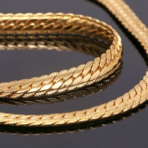 R073-20pcs-D110 YLH Chain Necklace-41cmExtender 5cm Gold Plated E-coat Anti Tarnish Unique Handmade Necklace image 2