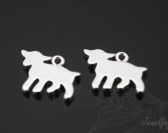 C746-20pcs-Rhodium Plated-goat