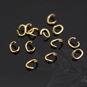 B178-10Gram/100Gram-Gold Plated-3*3.5mm C Ring, Open Link