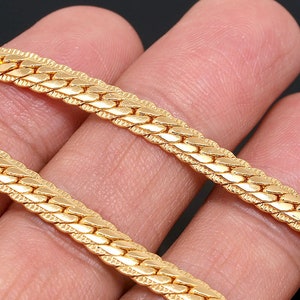 R073-20pcs-D110 YLH Chain Necklace-41cmExtender 5cm Gold Plated E-coat Anti Tarnish Unique Handmade Necklace image 1