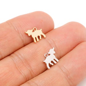 Ziege Charm, kleine Tier Anhänger, Schmuck finden [C746-2STÜCK/20STÜCK]