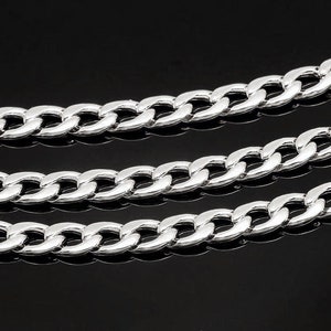 A540-1m/20m/200m, Ternary Alloy Plated 112 NF Chain, 7*4mm Chunky Oval Purse Curb Chain, Open Link Chain, Curb Chain
