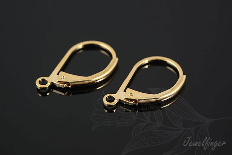 B305 60 pairs-Gold Plated-Lever Back Earrings-Earring component Ni Free image 1