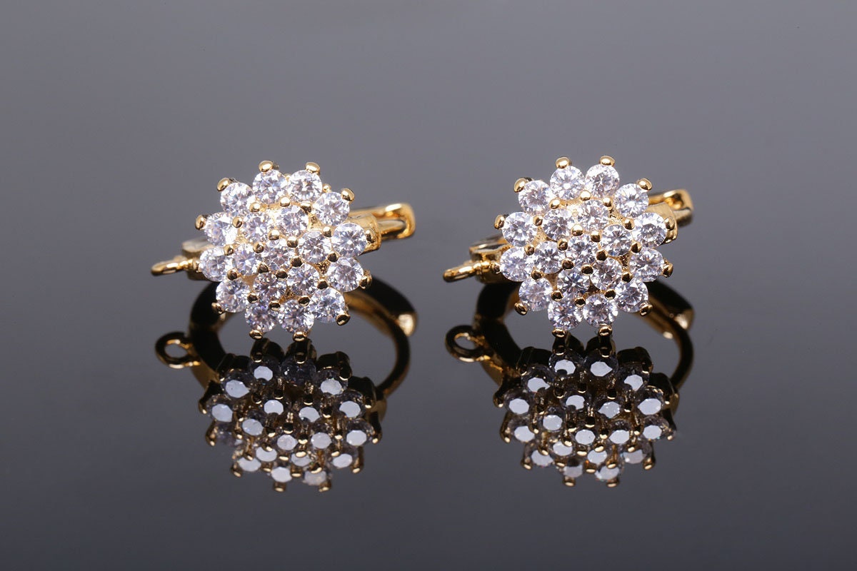 M401- 1pair / 10pairs- Gold Plated-12.5mm Lever Back