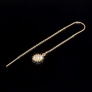 H1280-10 pairs-Gold Plated-Chain Hook Earring-Long Chain Earrings-Ni Free image 3