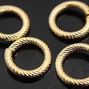 B050-10ea/100ea, Gold Plated 2*12mm Jump Ring, Open Link