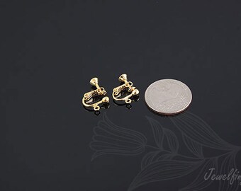 Orecchini A Clip Donna Senza Foro - Placcati Oro 18k Con Perla, Ipoallergenici In Acciaio Chirurgico, Cuscinetti Silicone