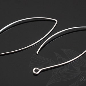 B631-50 pairs-Ternary Alloy Plated-Oval Ear wires Earring Hooks-Ni Free Ear Hook image 1