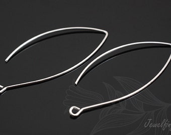 B631-50 pairs-Ternary Alloy Plated-Oval Ear wires -Earring Hooks-Ni Free Ear Hook