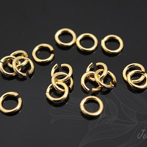 B060-10Gram/100Gram, 16K Real Gold Plated 0.6*2mm Jump Ring, Open Link, Jewelry Making, Wholesale Jewelry Finding, Wholesale Ring