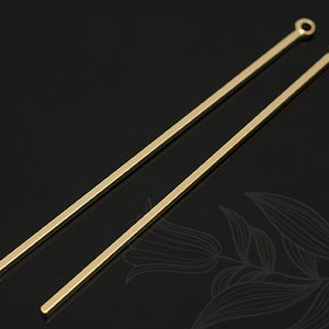 M1077-2ea/20ea-Gold Plated-52.5mm Bar Pendant, Stick Pendant, jewelry making, wholesale jewelry finding, jewelry supplies, wholesale pendant