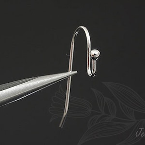 B197-10pairs/100pairs, Real Rhodium Plated 2mm Ball Ear Wires, French Hook Ear Wire, French Wire Hook, Real Nickel Free