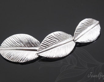 S443-20pcs-Matt Rhodium Plated-leaf