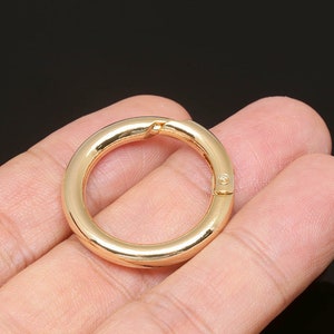 B518-2ea / 20ea, Vergoldete 30-mm-Halskettenschließe, Runder Federtorring, Verschluss finden, Schmuck finden, Großverkauf-Verschluss