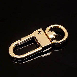 B345-2 STÜCKE / 20 STÜCKE, 16K Echtgold überzogene 33 * 12,5 mm Papageienverschlüsse, Verschlussanhänger, Basiskomponente, großer Verschluss, drehbarer Karabinerverschluss