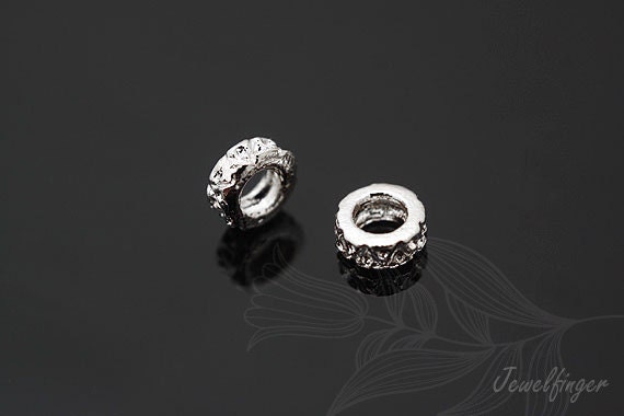 C875-100pcs-Rhodium Plated-Rondell