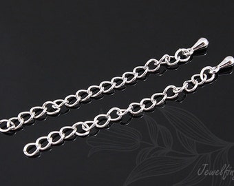B303-100pcs-Ternary Alloy Plated-Extension Chain with drop or ball-for necklace