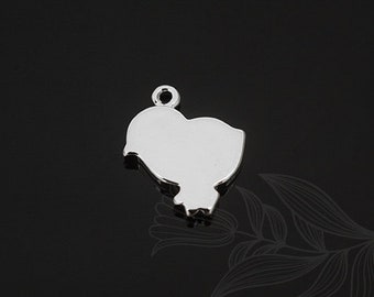 M1491-20pcs-Rhodium Plated-chick