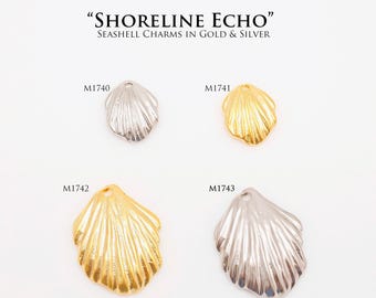 Ocean Charms, Brass Shell Charms, Sea Pendant, Jewelry Supplies [M1740,M1741,M1742,M1743-2PCS/20PCS]