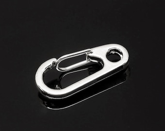Cierres grandes chapados en rodio de 31*14,4 mm, colgante con cierre, componente básico [S487-2PCS/20PCS]