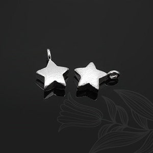 M934-20pcs-Rhodium Plated-star image 1