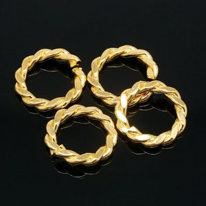 B505-10ea/100ea, Gold Plated 1.8*8mm Jump Ring, Open Link