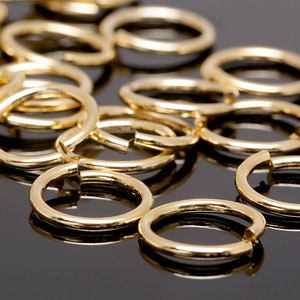 B696-10Gram/100Gram, Gold Plated 1.2*8mm Jump Ring, Open Link, Jewelry Findings
