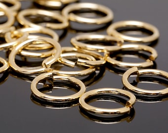 B696-1.2*8mm-100g-Gold Plated Jump Ring-Open Link-Jewelry findings