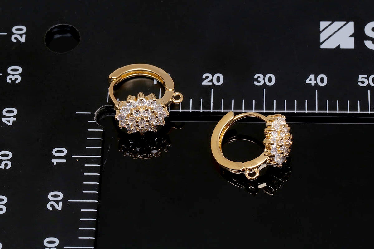 登場! Gold 10pairs- / 1pair M401- Plated-12.5mm Back Lever ヘアアクセサリー