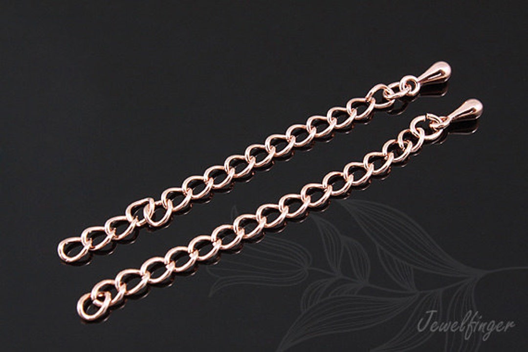 B591 10ea/100ea/1000ea Extension Chain/pink Gold Plated for Size