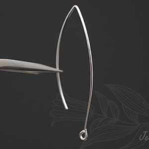B631-50 pairs-Ternary Alloy Plated-Oval Ear wires Earring Hooks-Ni Free Ear Hook image 2