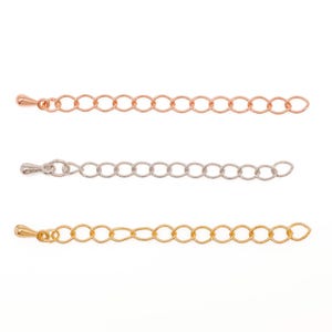 5cm Extension Chain with Drop, For Size Variable Necklace [B531,B303,B591-10PCS/100PCS/1000PCS]