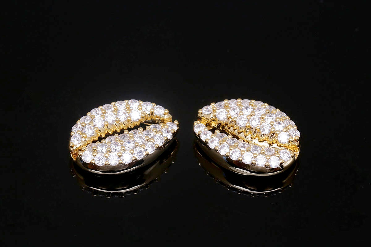 H1306-1ea/10ea-gold Plated-10.5*15mm Cowrie Shell Cubic