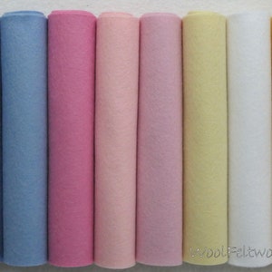 Baby Pastelle - Set mit 8 Bögen aus Wollfilz