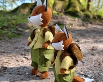 Hiking Foxes - DIY kit - sewing kit