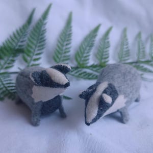 Młode Borsuki, zestaw do szycia DIY - projekt z filcu - rzemiosło waldorfskie - zwierzęta leśne