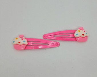 Cupcake Hair Clips // Cupcake Barrettes