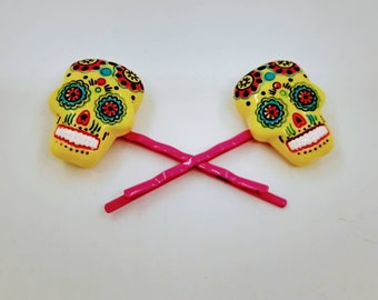 Sugar Skulls Hair Pins // Bobby Pins