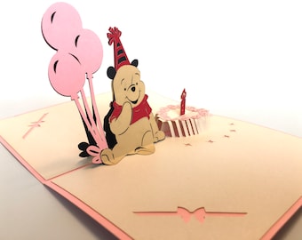 Printable Birthday Card Pop up Cake, Fits 7x5 in Folded Cards, Easy Pop ...