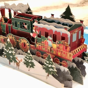 Santa's Zug Pop-Up Karte