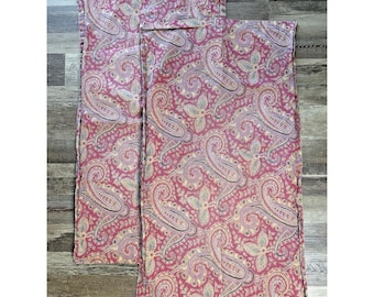 Ensemble de 2 couvre-oreillers pour très grand lit Vtg Lauren Ralph Lauren Edmonton en or rouge et motif cachemire