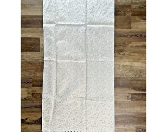 Taie d'oreiller VTG Scandia ivoire festonné Italie 41 x 21 po Super King