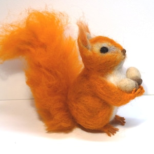 Needle Felted animal, Felted squirrel ,Felted realistic squirrel, Realistic animal