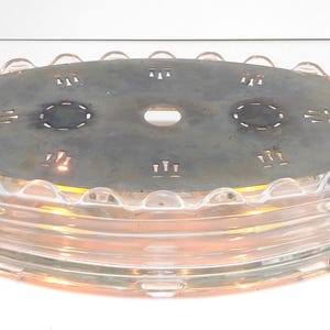 Glass,  food warmer / rechaud / tea warmer, solid heavy glossy glass,  West Germany