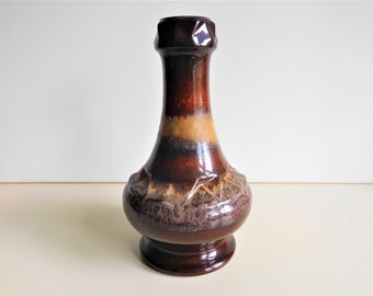 東ドイツの陶器、ミッドセンチュリーの陶器の花瓶 Strehla German