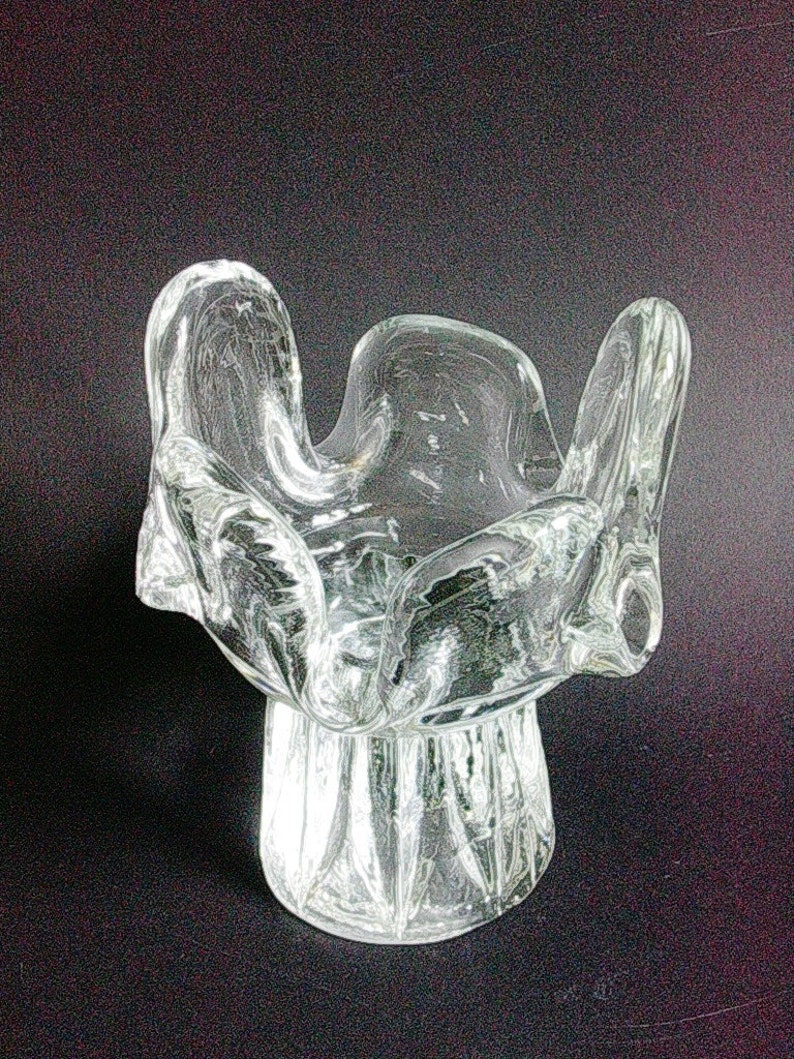 Kosta Boda Crystal Glass Sunflower Candle Holder by Goran Etsy