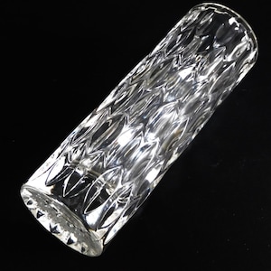 Mid Century Nachtmann hand cut clear crystal glass vase, West Germany